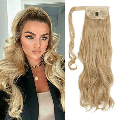 Long Wavy Ponytail Hair Extension Wrap Around Pigtail