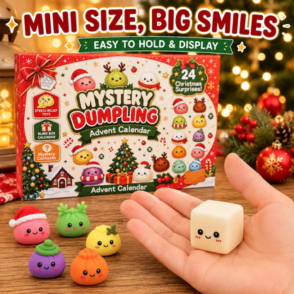 Christmas Mini Squishies Advent Calendar 2026, 24-Day Holiday Countdown Fidget Stress Relief Set, Cute Dumpling Squeeze Figures for Indoor Recreation, Stocking Stuffers, Xmas Party Favors, Small Surprise Gifts for Kids Teens Adults