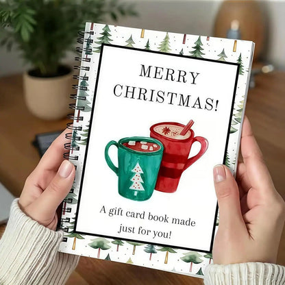 【3 books】Christmas Gift Card Book, Diy Spiral Bound Gift Card Book, 5x7 Inch Colorful Spiral Bound Card Book , Christma Gift Cards Books Holder, DIY Personalized Xmas Gifts for Family,A thoughtful gift