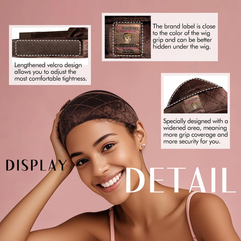 Wide Wig Grip Headband, Wig Grip Band for Securing, Nude, 1 Piece