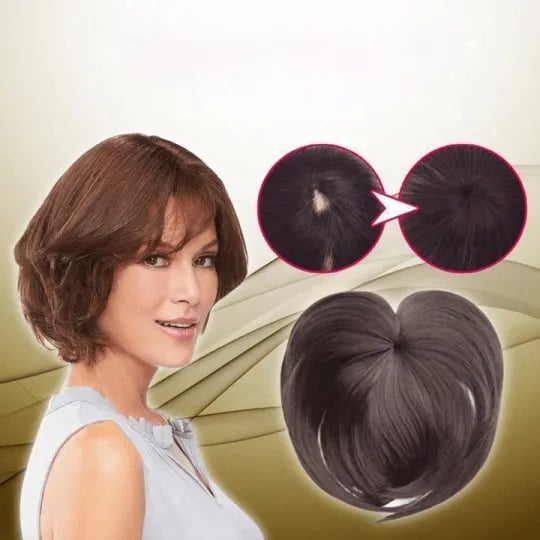 Breathable and Natural Hair Topper for Women with thinning hair