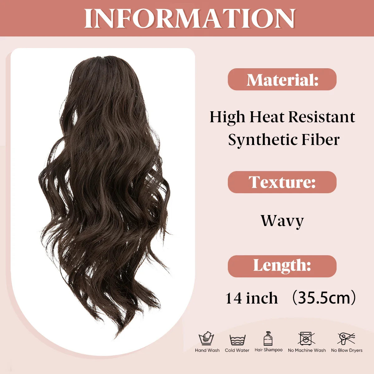 Curly Claw Clip In Ponytail Hairpiece 14"