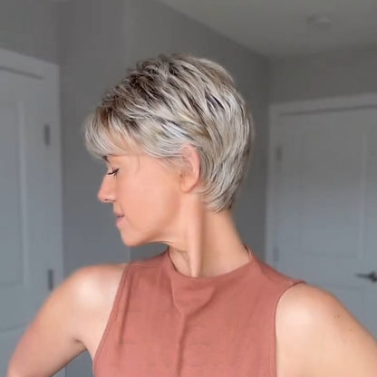 Trendy Gradient Bob Wig – Short Straight Fluffy Cut with Volume & Shine