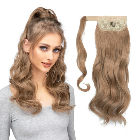 Long Wavy Ponytail Hair Extension Wrap Around Pigtail