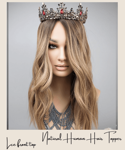 ANY 3 ITEMS FOR $71.99 Wavy Style Lace Front Human Natural Hair Toppers for Women Add Fuller Hair Instantly