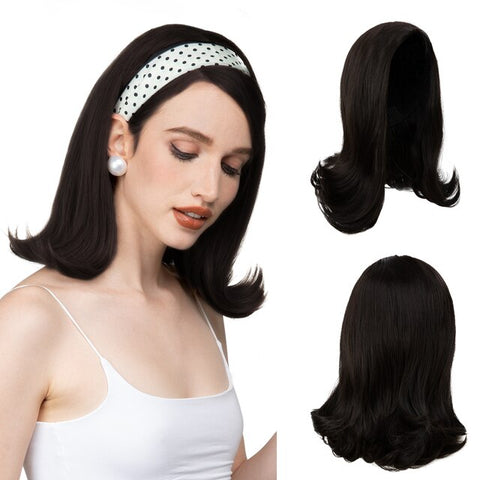 Short Half Wig Headband