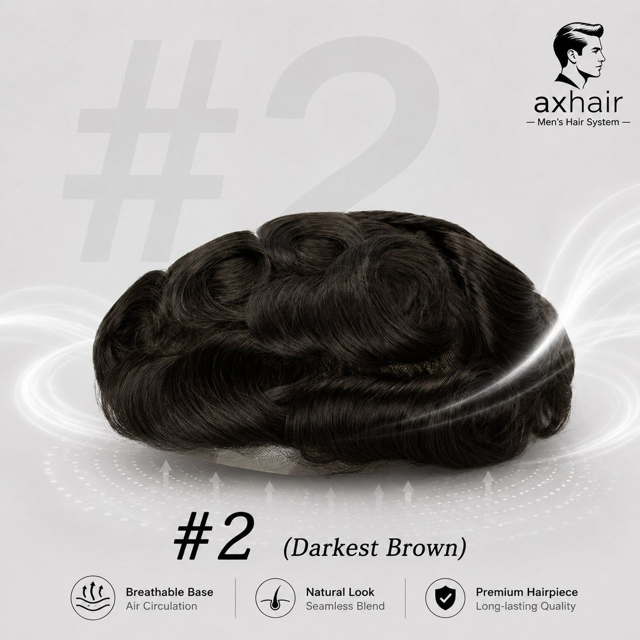 Q6 base Men's Non Surgical Hair Replacement  Swiss Lace With Skin Poly Back and Middle Best for Gym