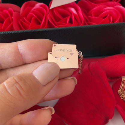 Necklace with a secret message - I love you