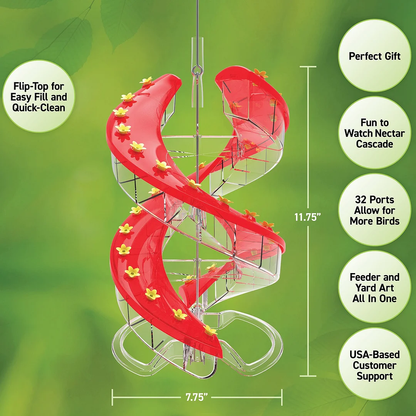 🔥Newest Helix 32 mouth hummingbird feeder/step bird feeder