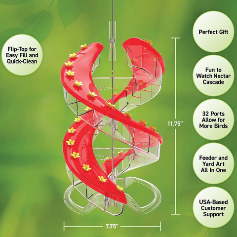 🔥Newest Helix 32 mouth hummingbird feeder/step bird feeder