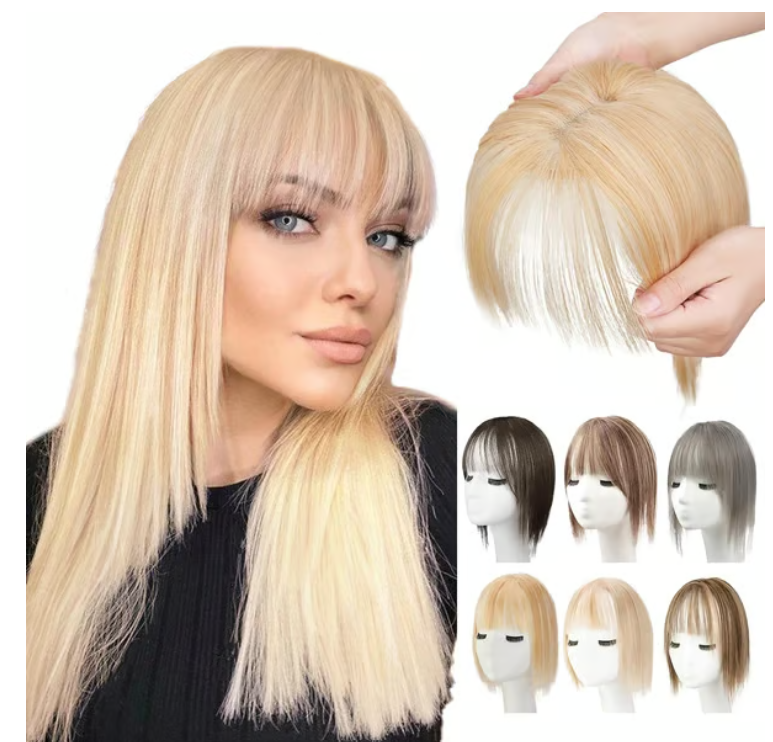 Natural Hair Toppers With Bangs For Women Adding Hair Volume Topper
