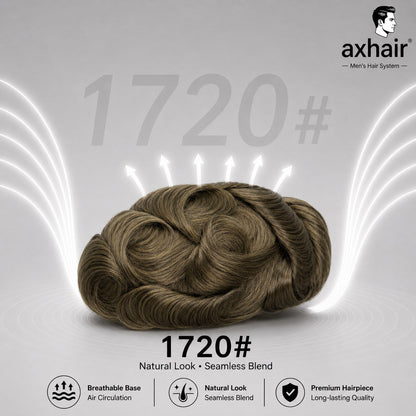 Full Swiss Lace: Hair System for Bald Men  Full Swiss Lace Base | Best for Active Lifestyle
