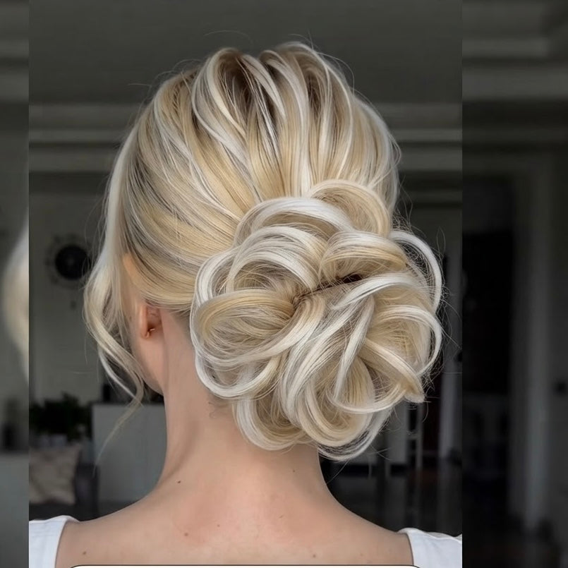Large Messy Hair Bun Curly Synthetic hair