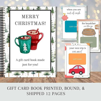 【3 books】Christmas Gift Card Book, Diy Spiral Bound Gift Card Book, 5x7 Inch Colorful Spiral Bound Card Book , Christma Gift Cards Books Holder, DIY Personalized Xmas Gifts for Family,A thoughtful gift