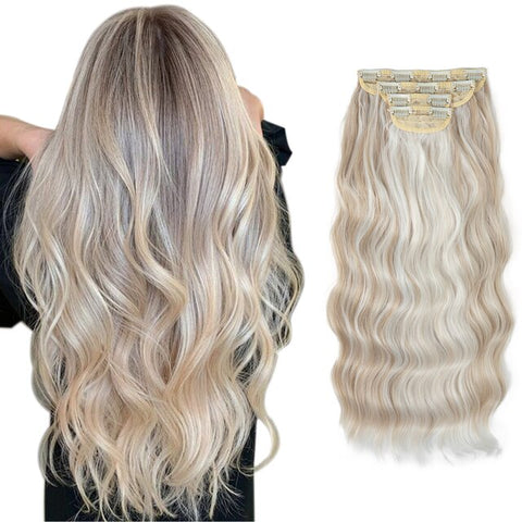 Long Wavy Clip In Hair Extensions 4pcs/set