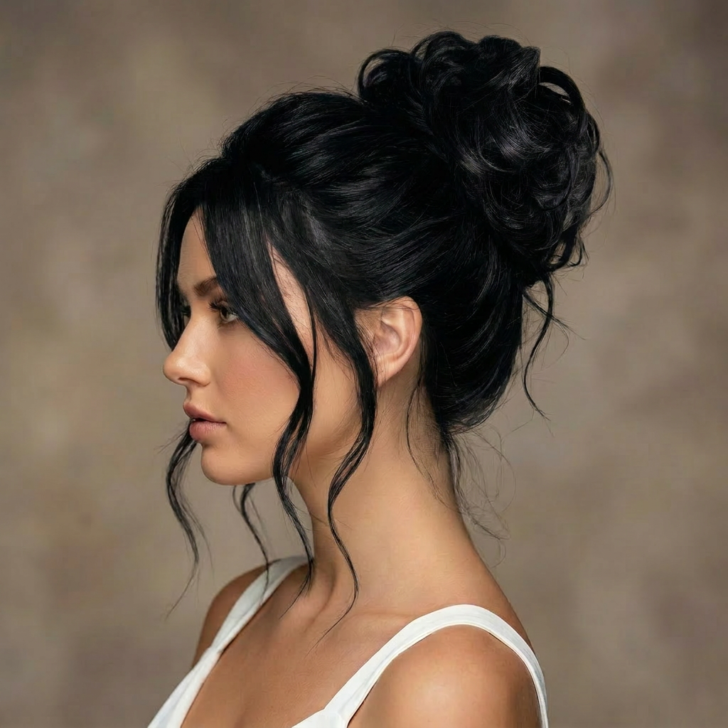 Large Messy Hair Bun Curly Synthetic hair
