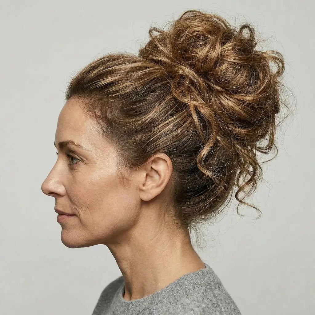 Large Messy Hair Bun Curly Synthetic hair