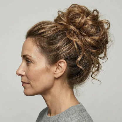 Large Messy Hair Bun Curly Synthetic hair