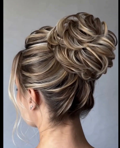 Large Messy Hair Bun Curly Synthetic hair