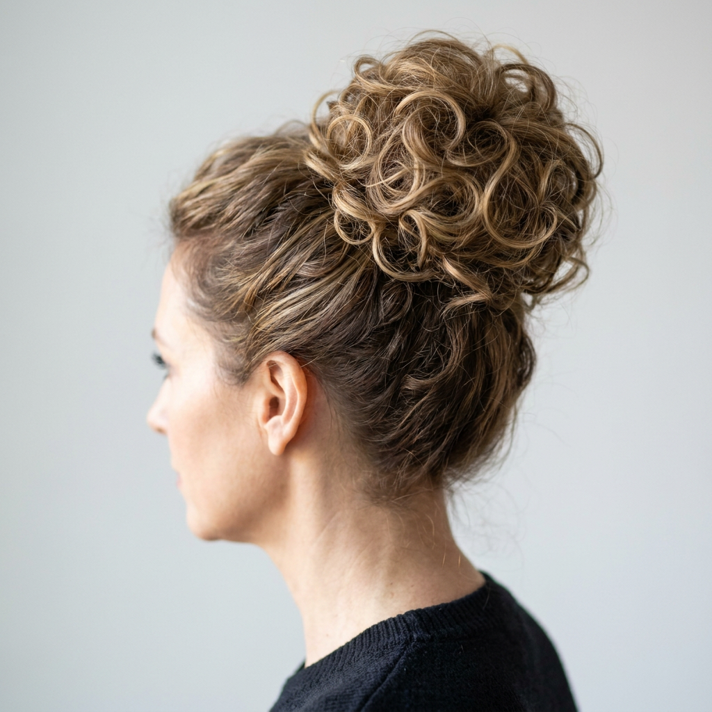 Large Messy Hair Bun Curly Synthetic hair