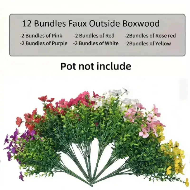 Fall Artificial Flower Halloween (6/12/24/48-Piece/set), UV Resistant Colorful Fake Flower, Decorative Bouquet for Home Garden Party Wedding Decor, Artificial Flowers Bouquet summerwin tiktokshopbacktoschool
