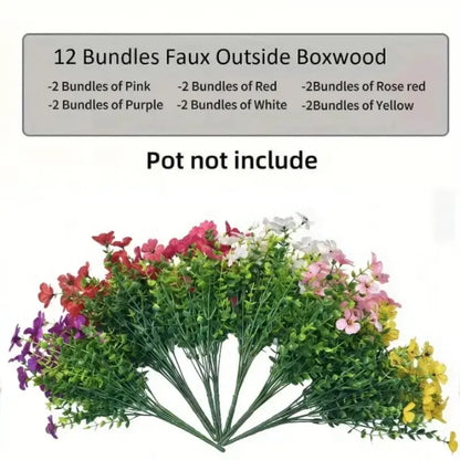 Fall Artificial Flower Halloween (6/12/24/48-Piece/set), UV Resistant Colorful Fake Flower, Decorative Bouquet for Home Garden Party Wedding Decor, Artificial Flowers Bouquet summerwin tiktokshopbacktoschool