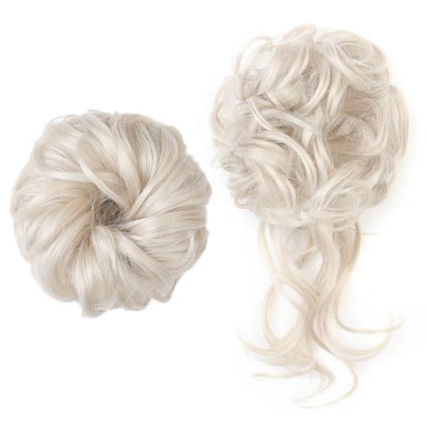 2 Styles Classic Tousled Updo Elastic Hair Bun