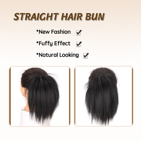 Straight Hair Bun Extensions