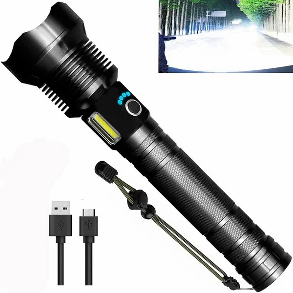 🎉 Hot sale💕LED Rechargeable Tactical Laser Flashlight（pay with PayPal saving 49%）