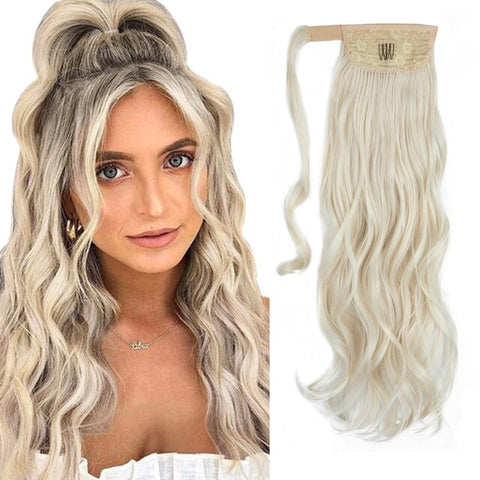 Long Wavy Ponytail Hair Extension Wrap Around Pigtail