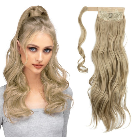 Long Wavy Ponytail Hair Extension Wrap Around Pigtail