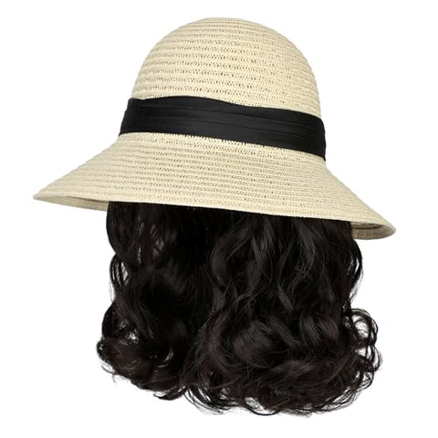 Sun Hat with Hair Extensions