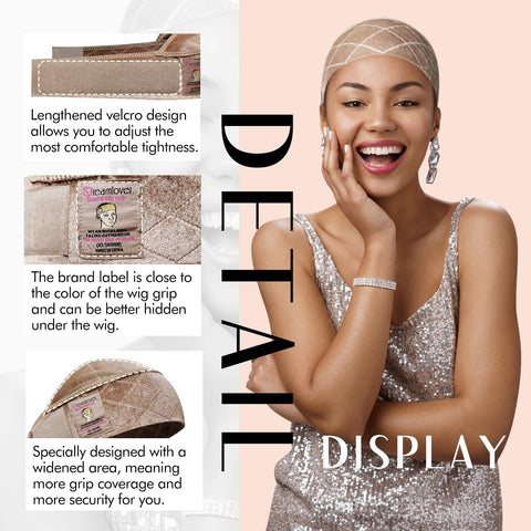 Wide Wig Grip Headband, Wig Grip Band for Securing, Nude, 1 Piece