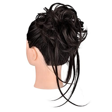 Long Tousled Updo Hair Bun