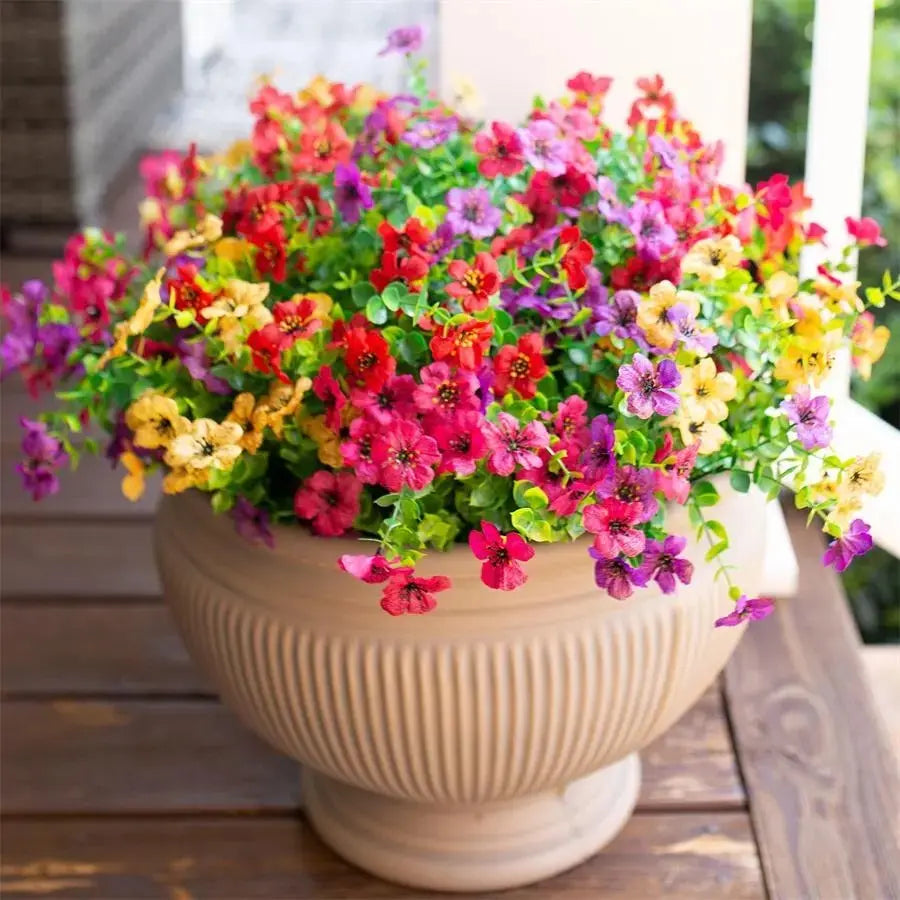 Fall Artificial Flower Halloween (6/12/24/48-Piece/set), UV Resistant Colorful Fake Flower, Decorative Bouquet for Home Garden Party Wedding Decor, Artificial Flowers Bouquet summerwin tiktokshopbacktoschool