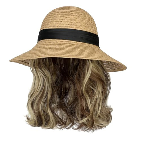 Sun Hat with Hair Extensions