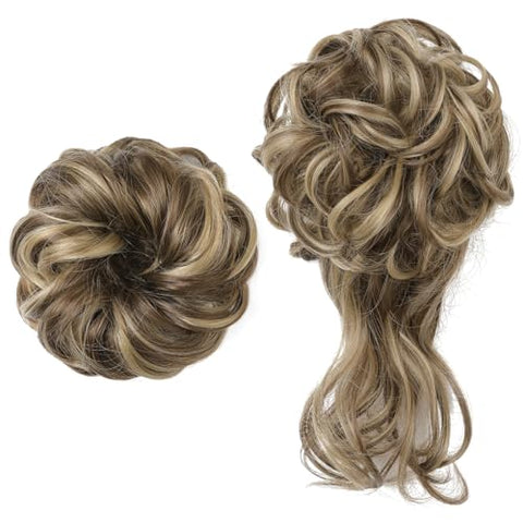 2 Styles Classic Tousled Updo Elastic Hair Bun