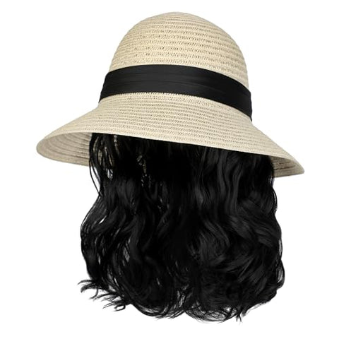 Sun Hat with Hair Extensions