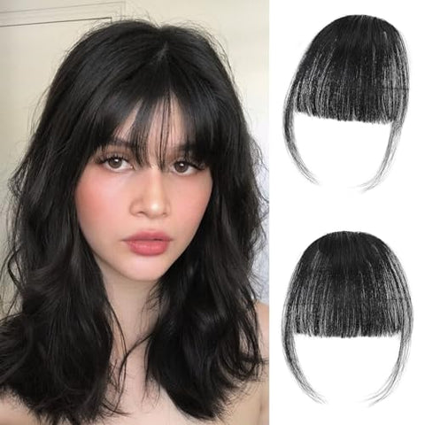 100% Real Human Clip in Bangs