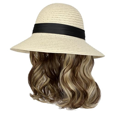 Sun Hat with Hair Extensions