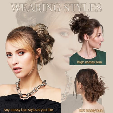 Adjustable Versatile Tousled Updo Easy Wear Hair Bun