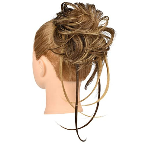 Long Tousled Updo Hair Bun