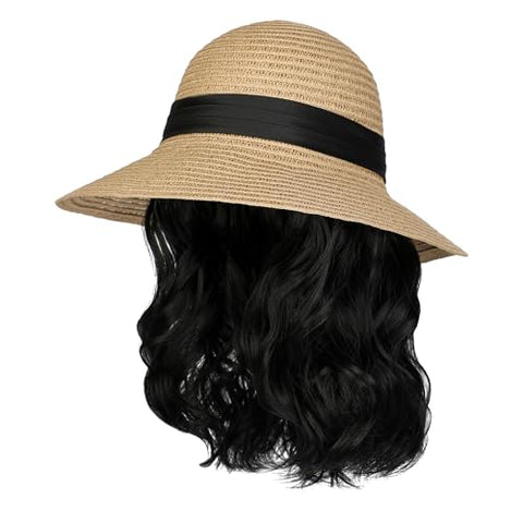 Sun Hat with Hair Extensions