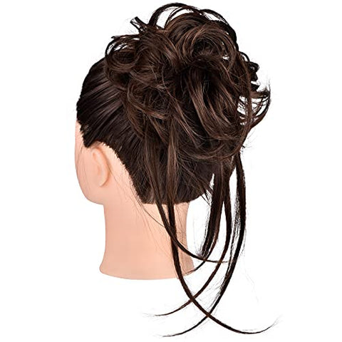 Long Tousled Updo Hair Bun