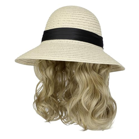 Sun Hat with Hair Extensions