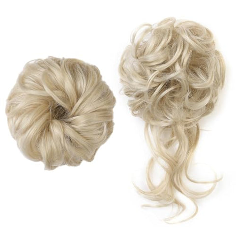 2 Styles Classic Tousled Updo Elastic Hair Bun