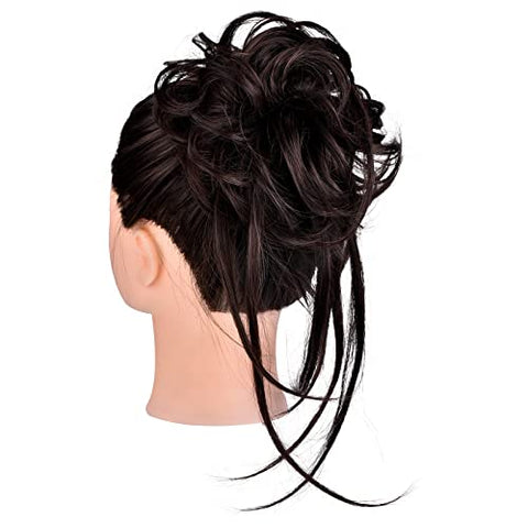 Long Tousled Updo Hair Bun