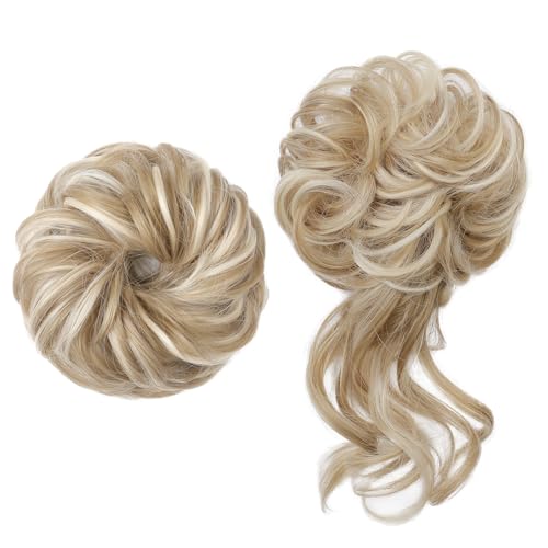2 Styles Classic Tousled Updo Elastic Hair Bun
