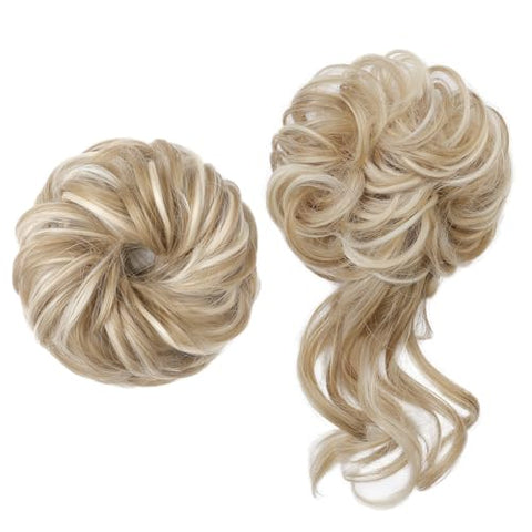 2 Styles Classic Tousled Updo Elastic Hair Bun