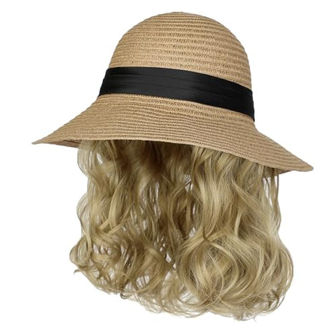 Sun Hat with Hair Extensions